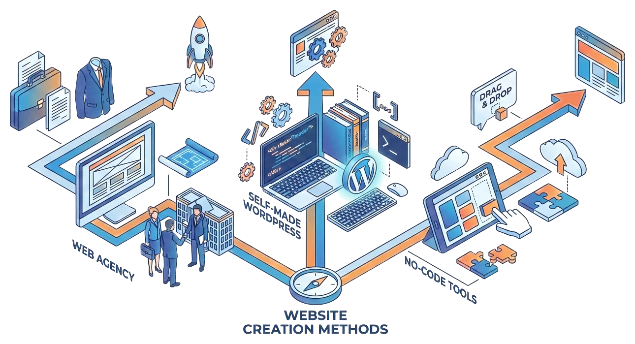 ホームページ制作の3つの方法